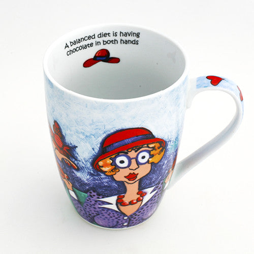 Porcelain - Bullet shaped Mug 14 ﬂ oz